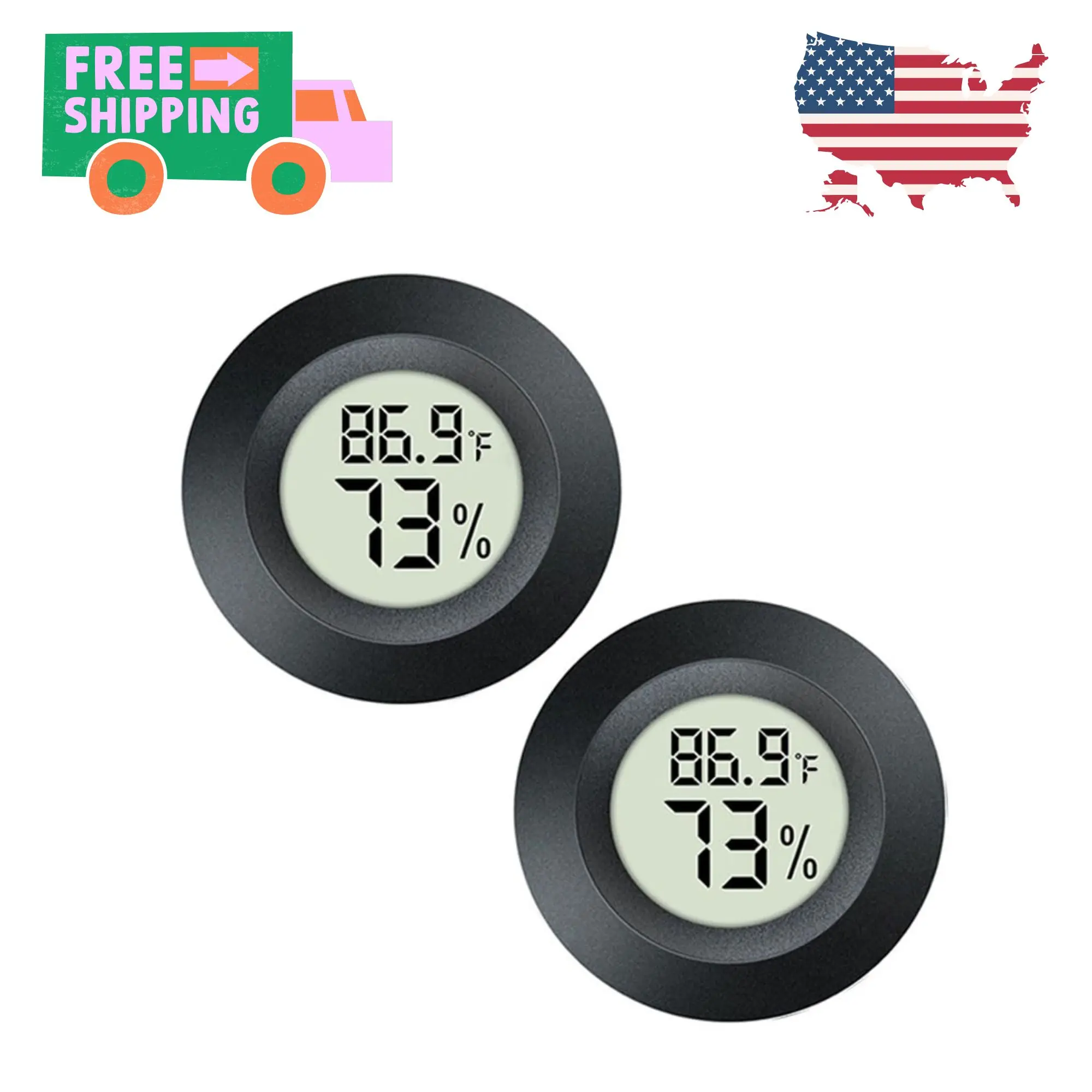 2 Pack Hygrometer Thermometer Digital Humidity Meter