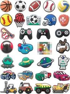 30Pcs Sports Car & Video Game Shoe Charms - Racing & Gaming Decoration Pins for Clog Sandals - Cool Accessory Set for Kids Teens Party Gifts
