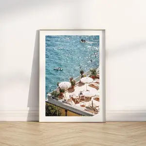 (No Frame) Amalfi Coast Print Positano Print Gallery Wall Art poster