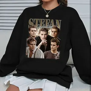 Limited Stefan Salvatore Vintage T-Shirt - Unisex Gift for Women and Men - Classic , Gift for  Fan , Cotton Fit
