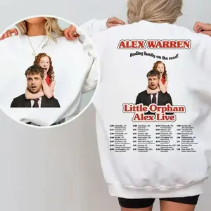 Alex Warren Tour 2026 Front and Back Graphic T-Shirt, Sweatshirt, Hoodie, Alex Warren Shirt Inspired, Music Country Tee, Alex Warren Merch, Music Fan Gift 4RS 77J
