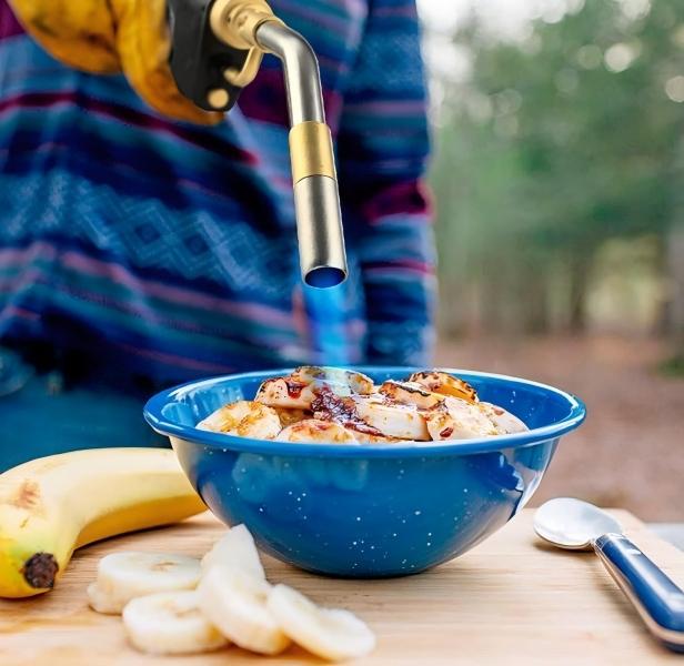 Propane Torch Head, High Intensity Trigger Start Mapp Gas Torch with Self Ignition & Flame Lock, Adjustable Flame for Welding, Brazing, Soldering, Cooking & Ice Melting (Gas Tank Not Included), Multi-Functional