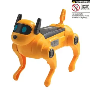 Children Ai Robot Dog Toy, DIY Ai Instruction Robot Dog Kit, Buildable Mechanical Dog Model, Realistic Movement, Gift for Kids Aged 8+