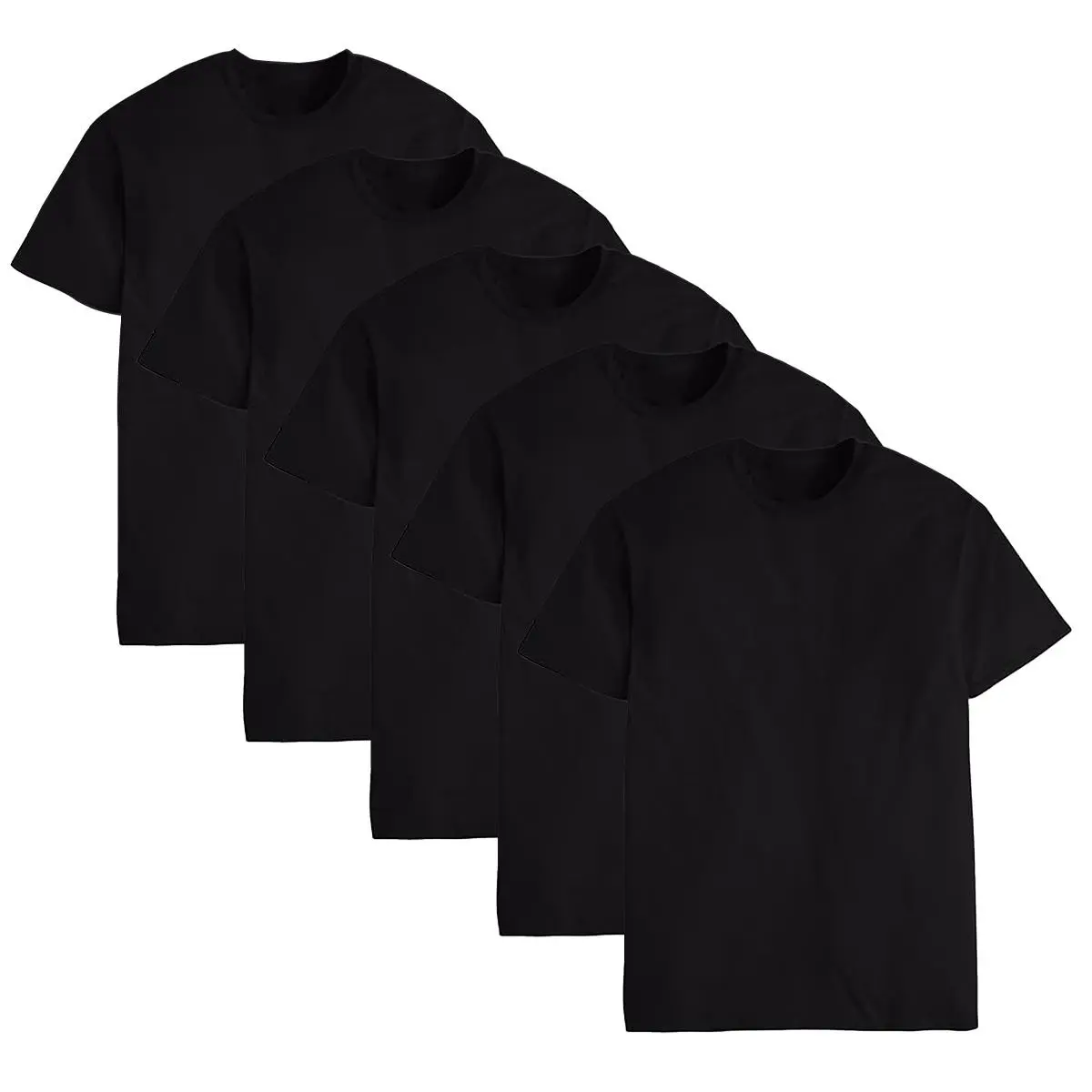 Holafish Men's Heavyweight 100% Cotton T-Shirt, Classic Casual Short Sleeve Crewneck Top for Work & Athletic Wear