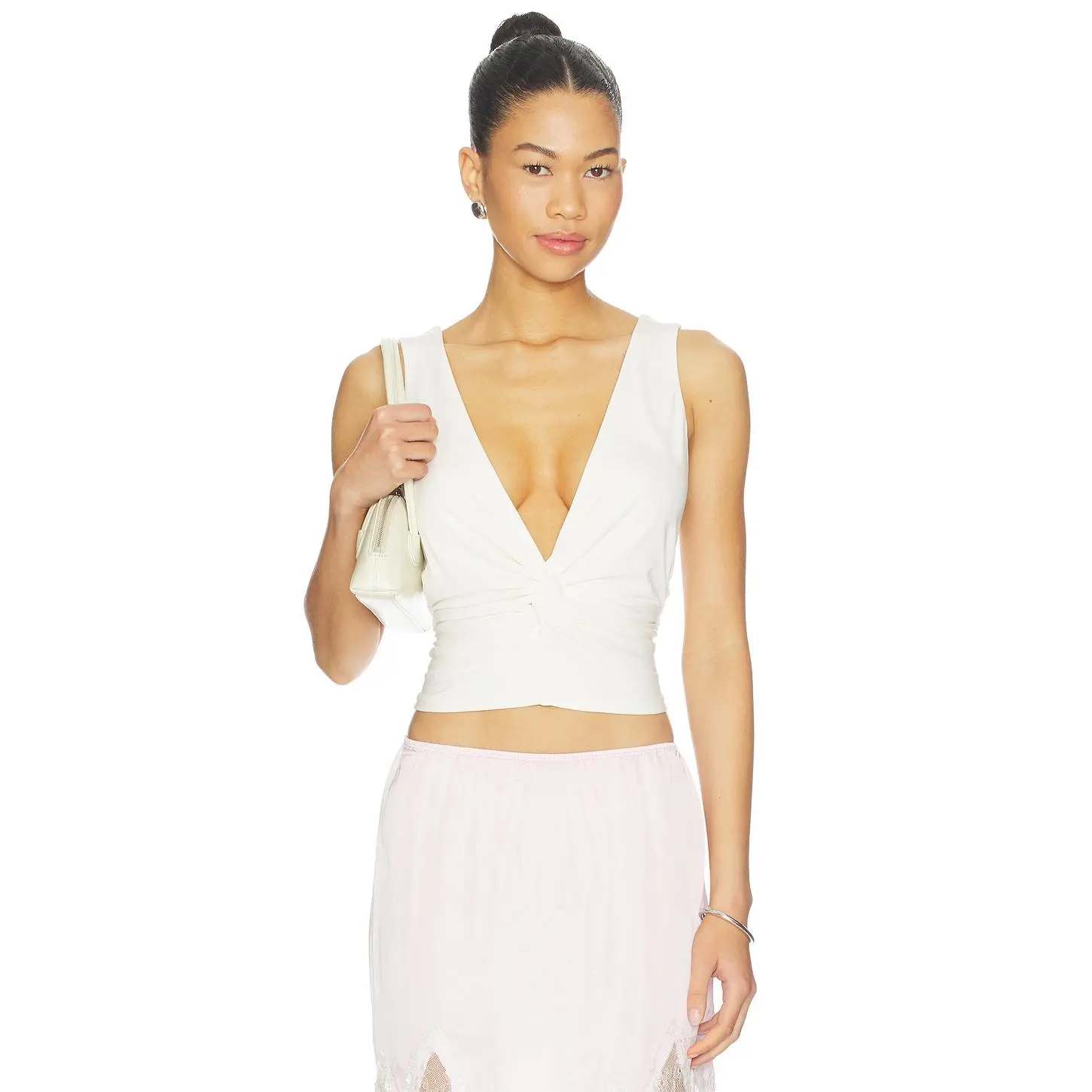With Jean Piper Top in White