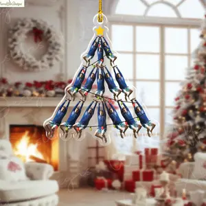 I Think You Should Leave Zip Line Acrylic Ornament, Funny Meme Ornament Christmas Tree Decor Gift, Tim Robinson Ornament