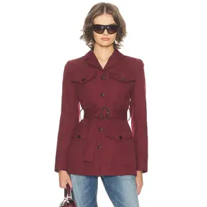 Helsa The Leisure Suit Jacket in Zinfandel