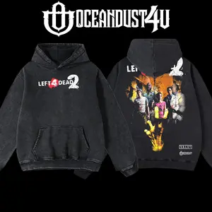 OceanDust4U Video Games 'Left 4 Dead 2' Hoodie 100% Premium Cotton Oversized Fit Pre-Washed Classic Top American Made Unisex 230gsm Heavyweight