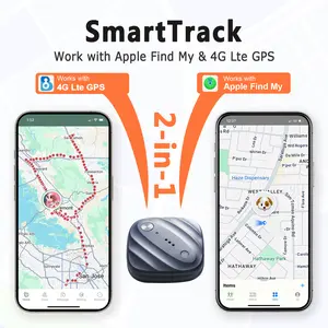 Benarlee 2-in-1 SmartTrack Work With Apple Find My & 4G LTE GPS, No AirTag Range Anxiety,Real-Time Tracking for Elderlys, Kids, Vehicles, Luggages ,Earbuds,Wallets ,Phone Finder,Key Finder,Water Resistant