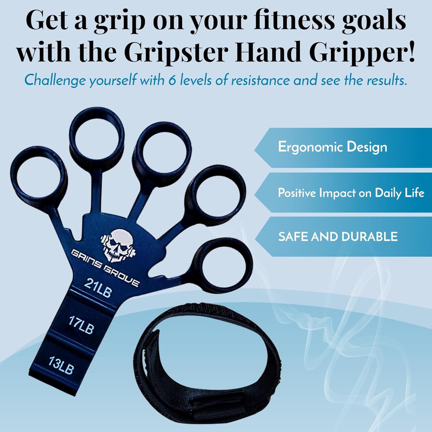 Vein Gripper Set - Gray & Black - Enhanced Vein Visibility and Vascularity Aid - Professional Quality Vein Gripper for Gym,