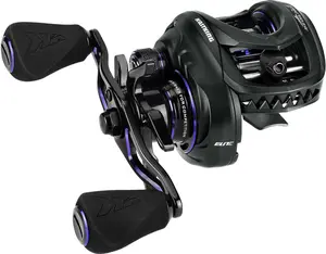 KastKing MegaJaws Elite Baitcasting Fishing Reel, NewAutoMag Dual Braking System, Only 6.7oz, 17.64 LBs CarbonFiber Drag, 11+1 Shielded BB, High Speed 5.4:1 to 9.1:1 GearRatios