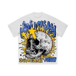 Hell City Flame Skull T-Shirt – Retro Faith Graphic Tee, Men/Women, S-5XL, Gift for Friends S - 5XL, graphic tees women/men, vintage tees