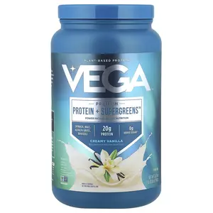 Vega Premium, Protein + Supergreens™, Creamy Vanilla, 1 lb 10.8 oz (760 g)