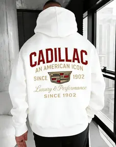Vintage Cadillac Hoodie, Classic 1902 Cadillac Logo Graphic Hoodie, Retro American Car Sweatshirt, CasualStreetwear Pullover for Men and Women