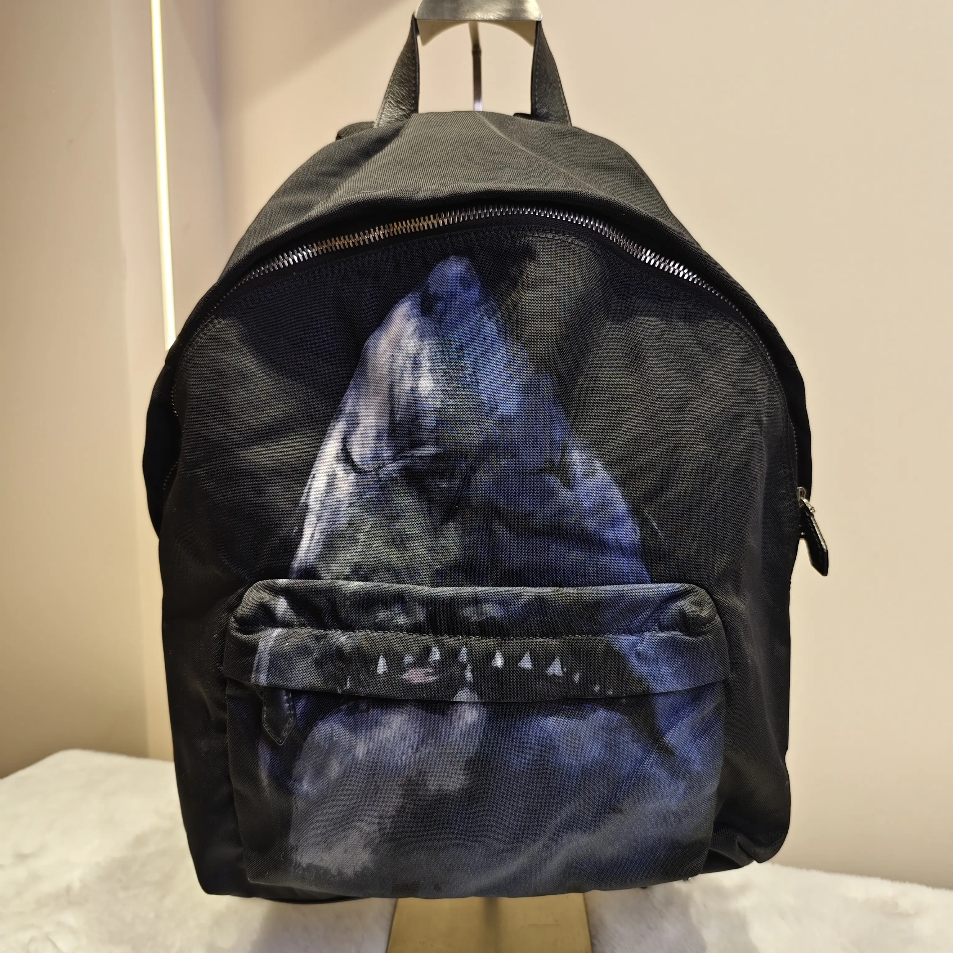 Pre-owned GIVENCHY Black School Bag with Shark Pattern