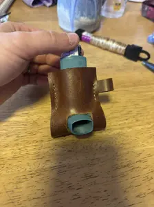 Leather inhaler holder
