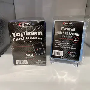 BCW 3X4 Toploaders 35pt Point for Standard Cards 100 Toploaders and Sleeves