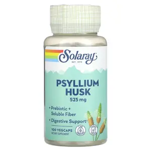 Solaray Psyllium Husk 525 mg, 100 Vegcaps