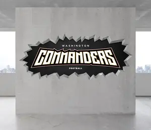 Commanders Football 3D Wall Decal, Wall Art, 3D Wall Decal, Washington Football