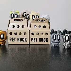 Pet Blob Rocks | 3D Printed Rock Friends | Desk Decor Multiple Options | Mini Figurines Boxes Ornaments