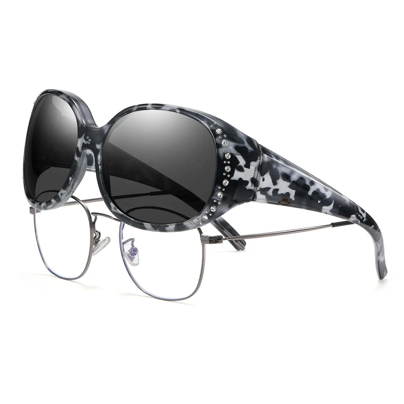 Grey Tortoise Frame Grey Lens