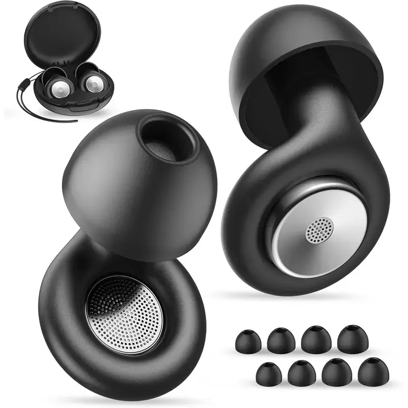 Silicone Earplugs, Washable and Reusable, 2-in-1 for Swimming & Noise Isolation, Noise Reduction for Sleep, Ideal Soundproof Earplugs for Travel, Work and Sleep, Waterproof Earplugs, Swimming Accessories