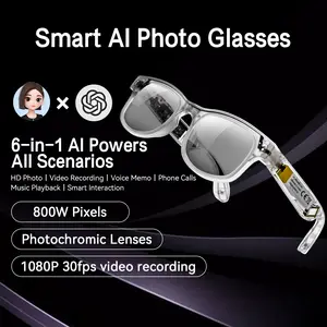 Smart Glasses Ai Eyewear Chatgpt Aimb-G2 Smart Glasses Camera Recording Glasses Earphones Replaceable Sunglasses Ai Translation Video Audio First-Person View Wireless