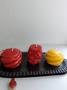 Velones de cera orgánica.