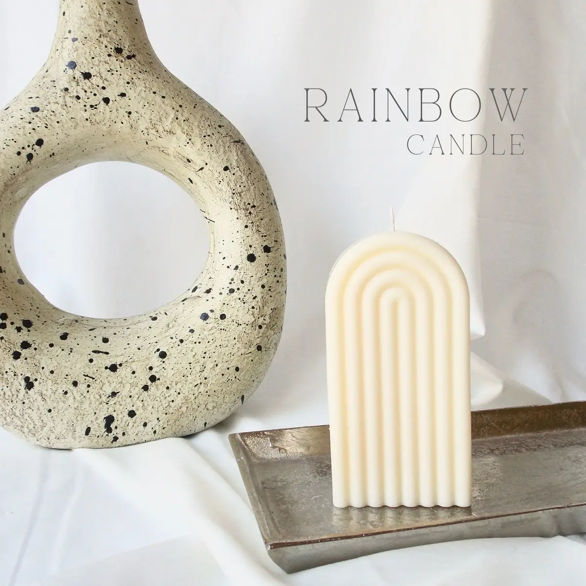 Rainbow Shaped Candle - Soy Wax - Aesthetic Decoration - Mother’s Day Gift