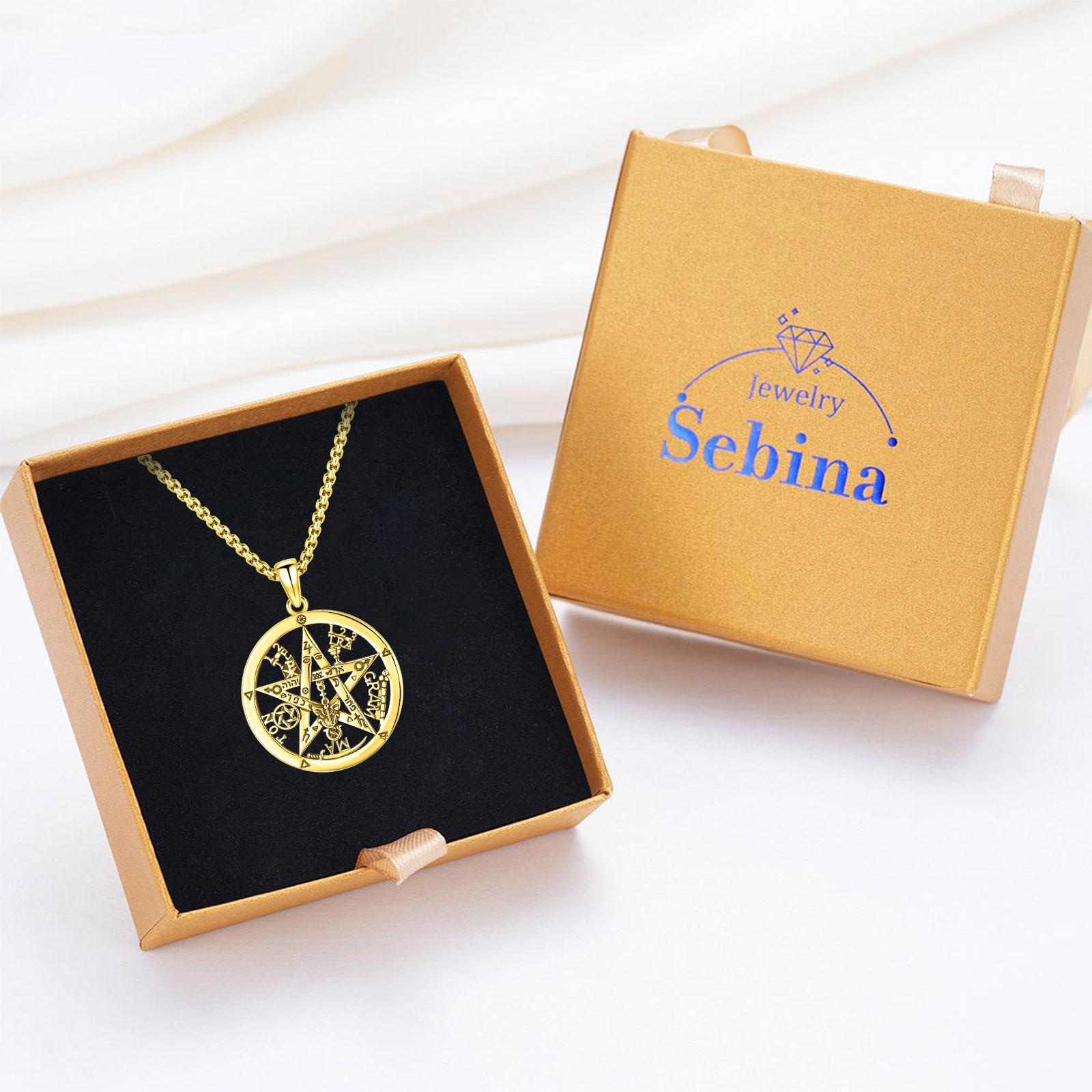 Sebina S925 Silver Tetragrammaton & Pentagram Necklace – Hecate Pendant Witchcraft Pagan Amulet, Holiday Gift For Her, Him, Men & Women Sebina S925 Silver Tetragrammaton & Pentagram Necklace – Hecate Pendant Witchcraft Pagan Amulet, Holiday Gift For Her, Him, Men & Women