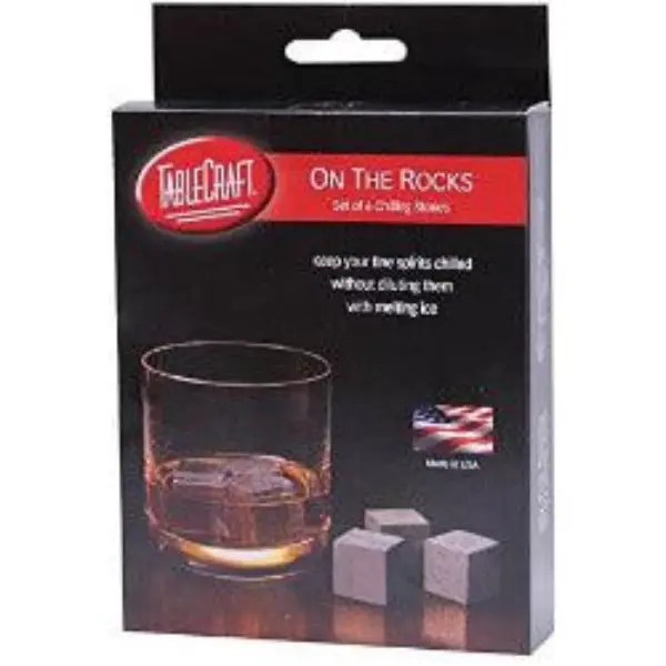 Set of 6 Whisky Stones & Velvet Pouch