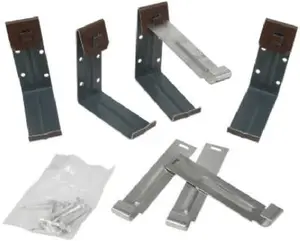 212 MAIN 4-Pack 4-in Galvanized Steel Gutter Fascia Brackets, Includes Nails, Brown