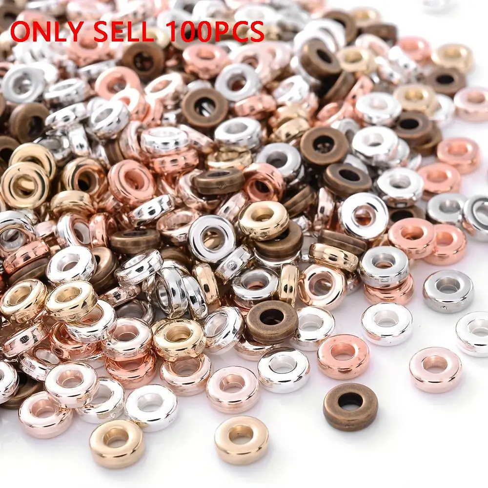 Flat round beads, loosely spaced beads, suitable for DIY decorative clothing, sewing, Beads For Crafts, Bead Assortment, Plain Beads Decor, Decoration Beads