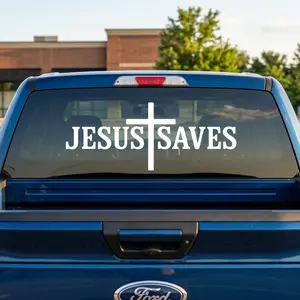 Jesus Saves Vinyl Car Decal for Cars Bikes Durable Vinyl Sticker For Cars | Mirror Sticker - Back Window Decal