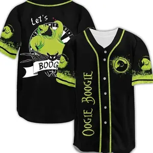 Nightmare Christmas Oogie Boogie Baseball Jersey Shirt, Horror Movie Character Mens Shirt, Unisex 3D Shirt, Halloween Gifts