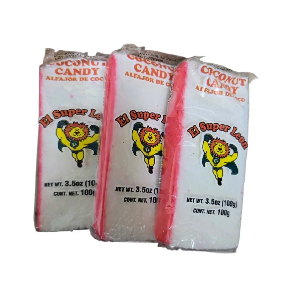 El Super León Coconut Candy – Alfajor de Coco | 3 Pack, 3.5 oz Each