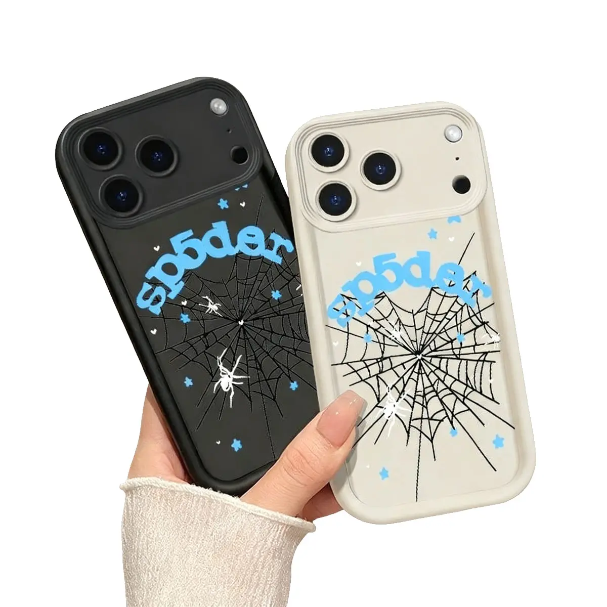 Edgy Armored Spider Web Protective Case for iPhone 17,16 Pro Max,15,14 Plus,13,12,11,X Max - Heavy-Duty Shockproof Anti-Drop Soft TPU Slim Tough Casing with Corner Guards, Full Protection Durable Phone Accessory, Cellphone Protector
