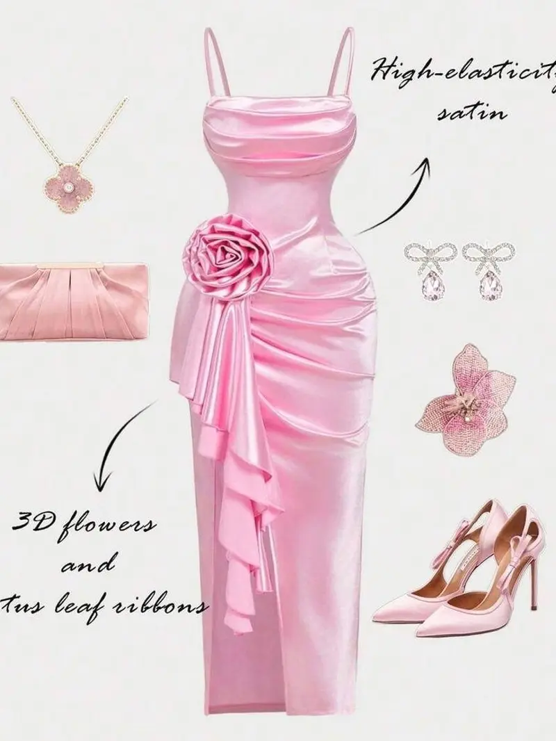 strapless open back dress Pink Shimmering Sequin Off The Shoulder Prom Dress 22346 Custom Colors / US4