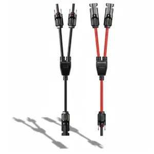Solar Panel Y Connector, MC4 Parallel Adapter, 1 Male 2 Female, 1 Female 2 Male, Waterproof PV Splitter Cable, 30A DC 1000V, Solar Wiring Kit, Plug & Play Solar Panel Accessories