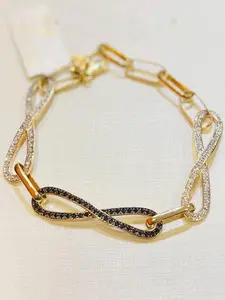 Two-Tone Infinity Style Bracelet