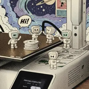 Miniature Space Robot Figurine Companions