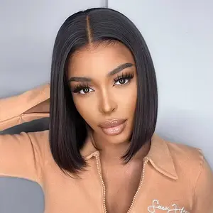 Straight Bob Wigs Clear Lace 6×5 HD Closure Wig Pre-Bleached Knots