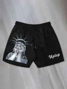 Men's Statue of Liberty Graphic Print Boxer Briefs, Regular Fit Casual Comfy Breathable Underwear for Daily Wear, Men's Underwear for Summer, Boxer Shorts Underwear, Boxer Trunks, Menswear