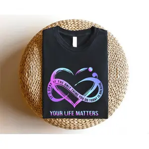 Suicide Prevention Awareness Shirt, Your Life Matters T-Shirt, Matching Suicide Family Support Tee, Psychologist Gift Tee. Cotton Fabric