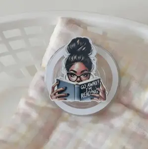 Go Away I'm Reading Magnetic Phone Grip, Black Women Readers Kindle Holder, Black Beauty Read Books Pop Socket, Kindle Accessory