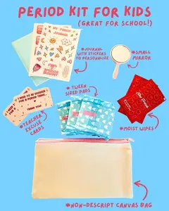 Tween's First Period Kit - Gift for Girls - Menstruation Gift Box - Educational Video