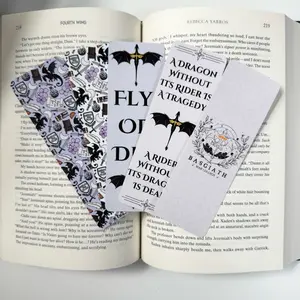 Fourth Wing Series Inspired Bookmarks - Onyx Storm, Iron Flame, Fourth Wing, Laminated Bookmarks, Rounded Corners