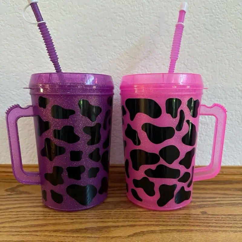 Cowhide 34oz Trucker Mug - Perfect for Your Morning Drinks - Drinkware, Cup Reusable Tumbler Washable Coffee Beverage Lid Stylish Reuse. Western, trendy mama mug