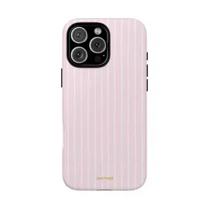 Pink Striped Phone Case, Protective Cute Trendy Aesthetic Accessories for Iphone 16 15 14 13 12 11 Pro Max Xr Aesthetic Teen Case, Phone Cover
