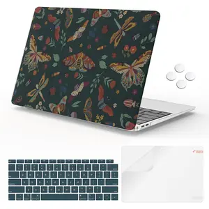 Compatible with MacBook Air 13.3 inch Case 2022, 2021-2018 Release A2337 M1 A2179 A1932, Plastic Hard Shell&Keyboard Cover&Screen Film for MacBook Air 13 inch Case, Green